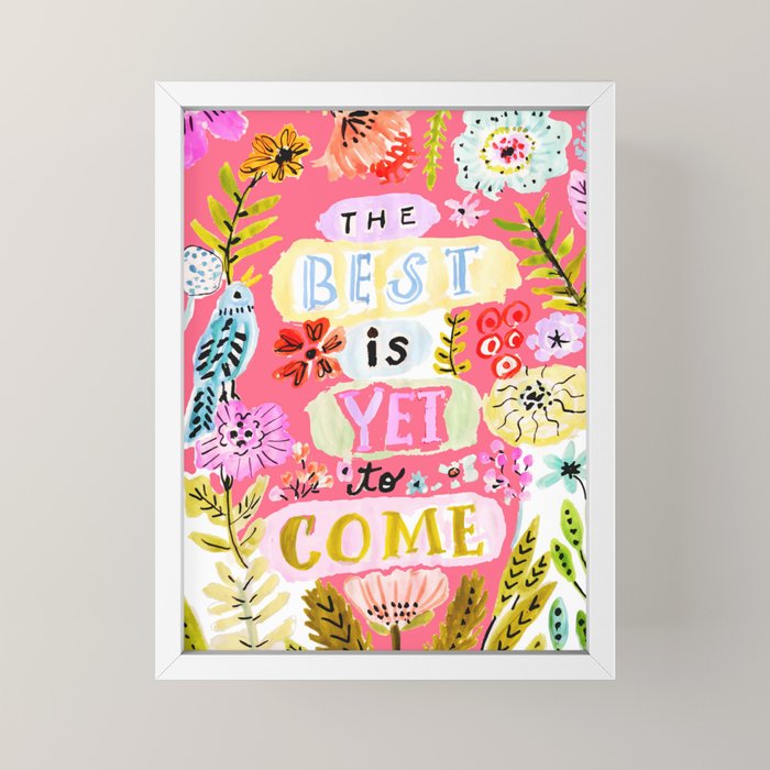 The Best is Yet to Come Pink Mini Art Print Gallery Image 4