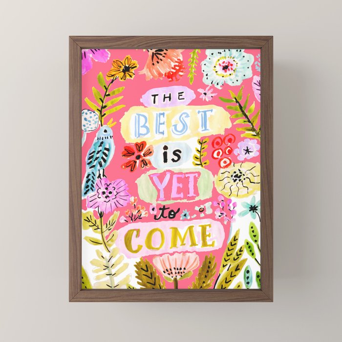 The Best is Yet to Come Pink Mini Art Print Gallery Image 2