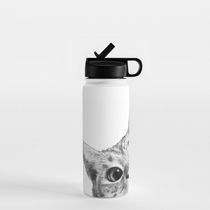 sneaky cat Water Bottle Gallery Image 1