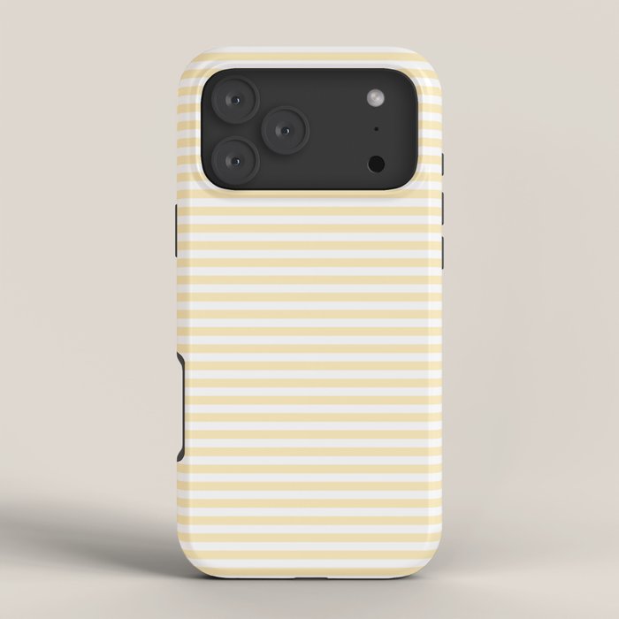 Lemon Honey Cream Stripe iPhone Case Gallery Image 4