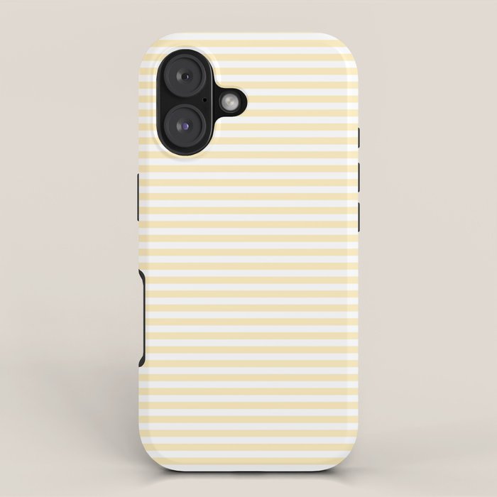 Lemon Honey Cream Stripe iPhone Case Gallery Image 1