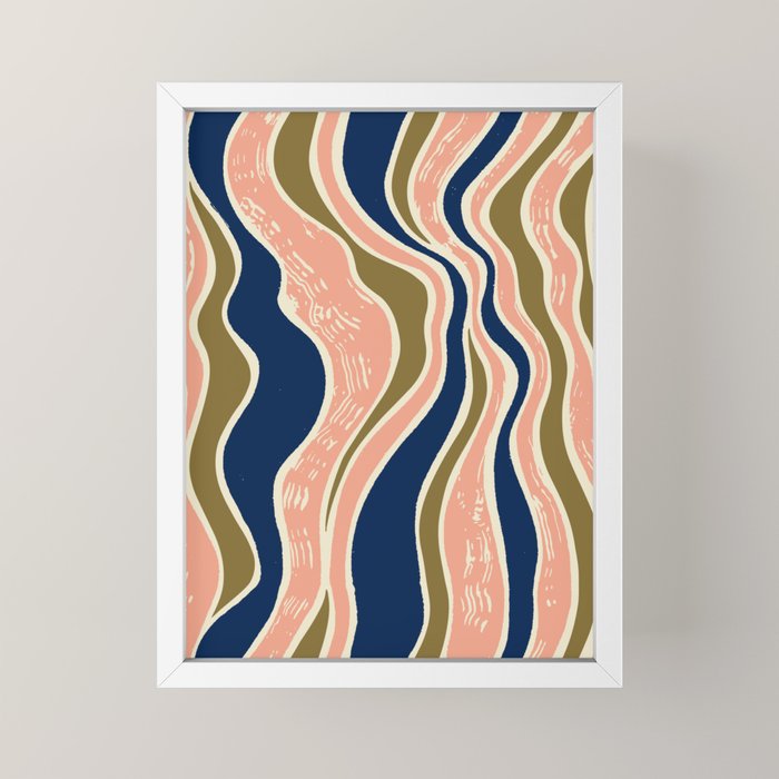 Earthy Rivers Cobalt Mini Art Print Gallery Image 4