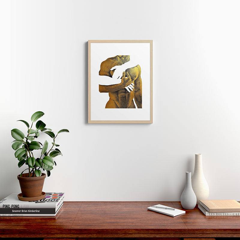 Echoes II - NOODOOD Painting (Gold doesn't print shiny) Framed Art Print Gallery Image 11