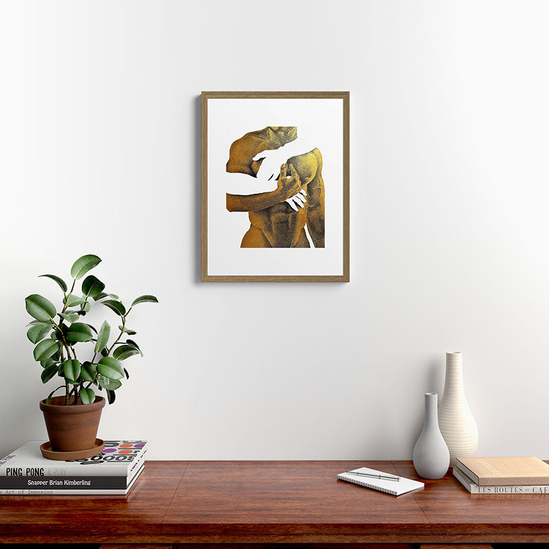 Echoes II - NOODOOD Painting (Gold doesn't print shiny) Framed Art Print Gallery Image 7