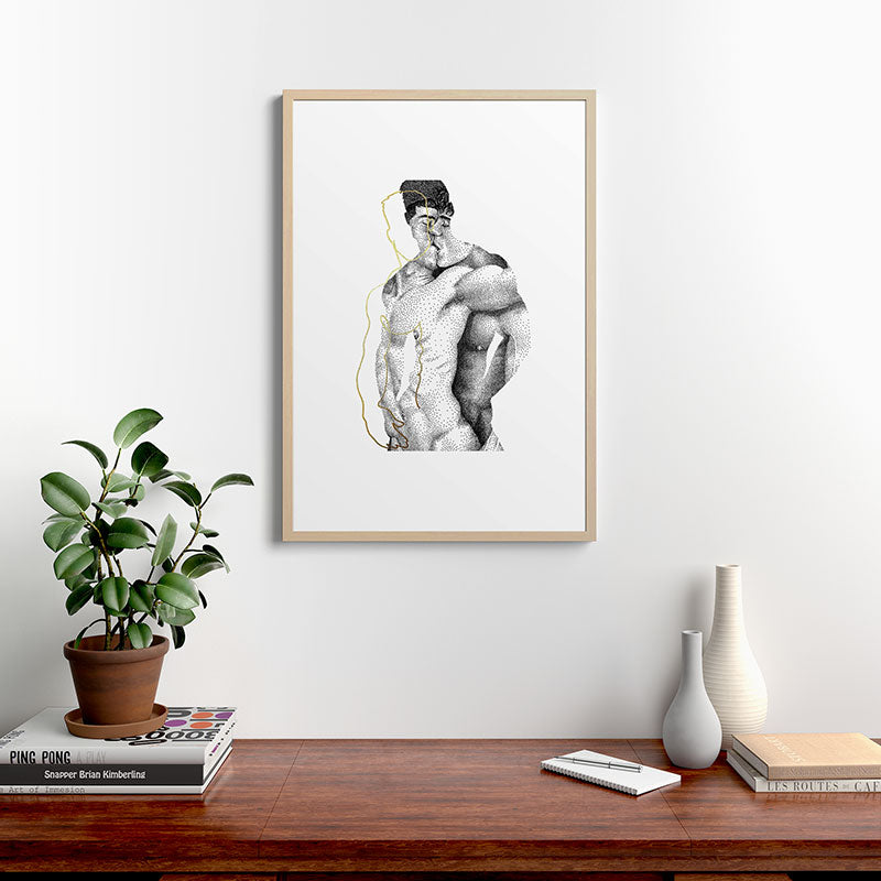 Figuration 1 (GOLD DOESN'T PRINT SHINY) Framed Art Print Gallery Image 12