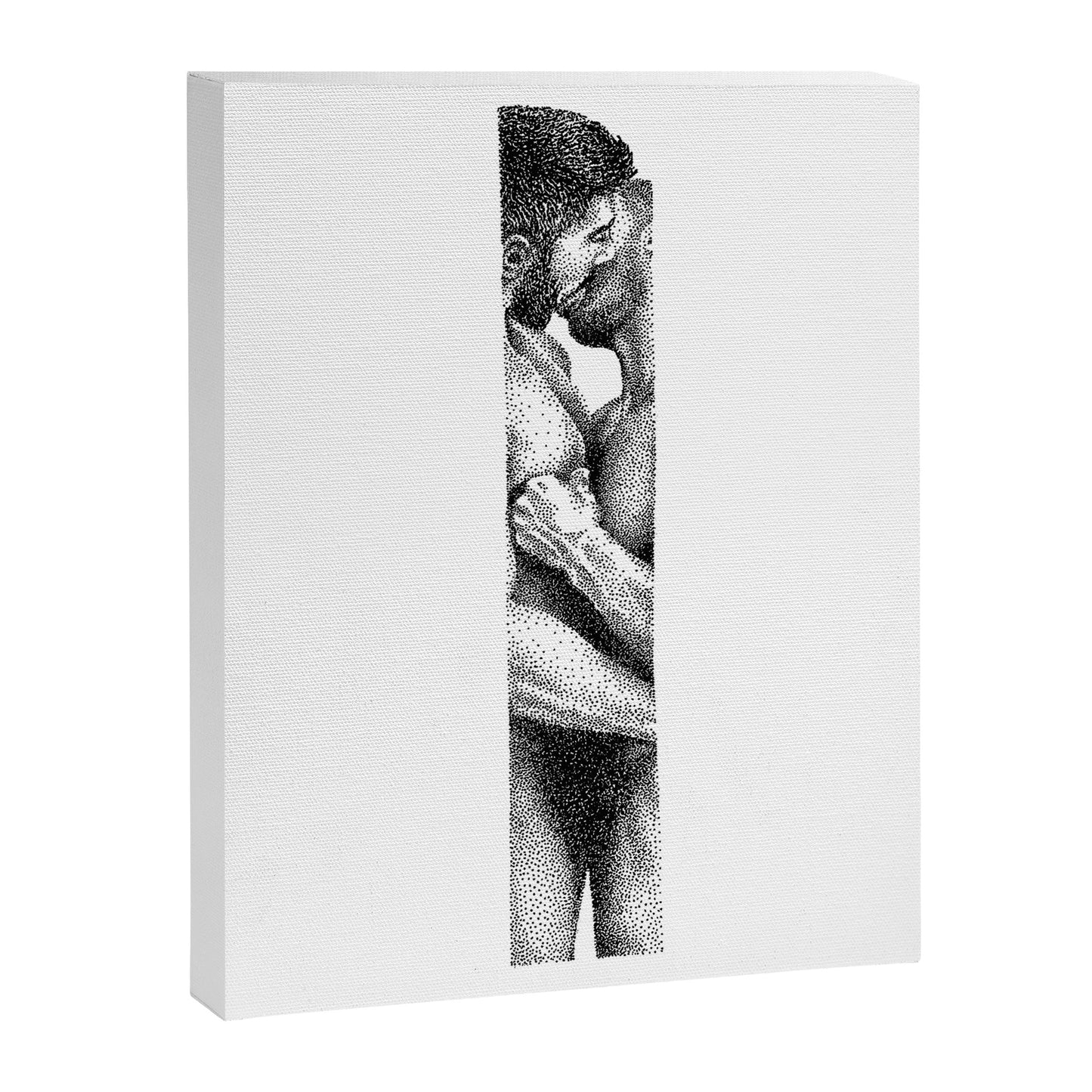 Kiss NOODDOOD Strip Canvas Print Gallery Image 1