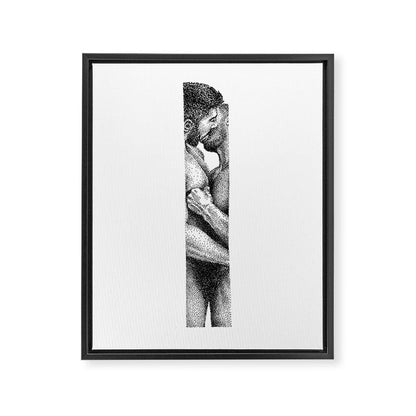Kiss NOODDOOD Strip Framed Canvas Print Gallery Image 3