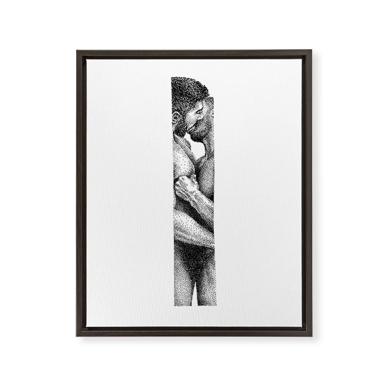 Kiss NOODDOOD Strip Framed Canvas Print Gallery Image 4