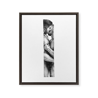 Kiss NOODDOOD Strip Framed Canvas Print Gallery Image 5
