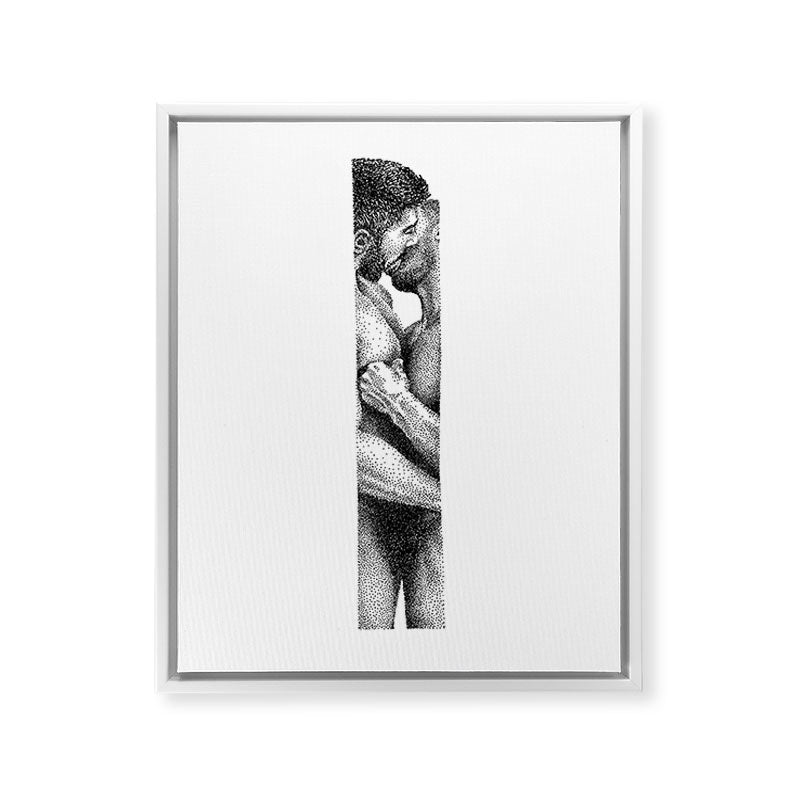 Kiss NOODDOOD Strip Framed Canvas Print Gallery Image 12