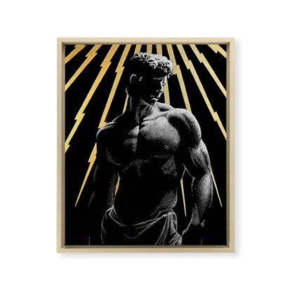 Strength of Zeus (Gold doesn't print shiny) Framed Canvas Print Gallery Image 7