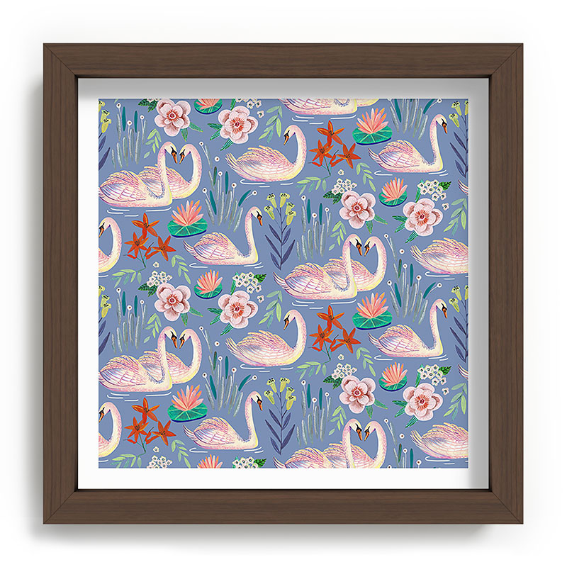 Swan Pattern Framed Art Print Gallery Image 98