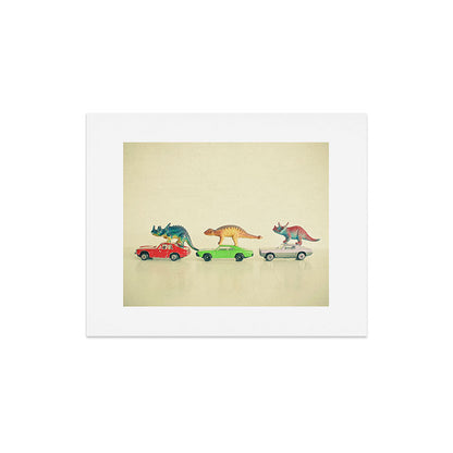 Dinosaurs Ride Cars Art Print Gallery Image 5