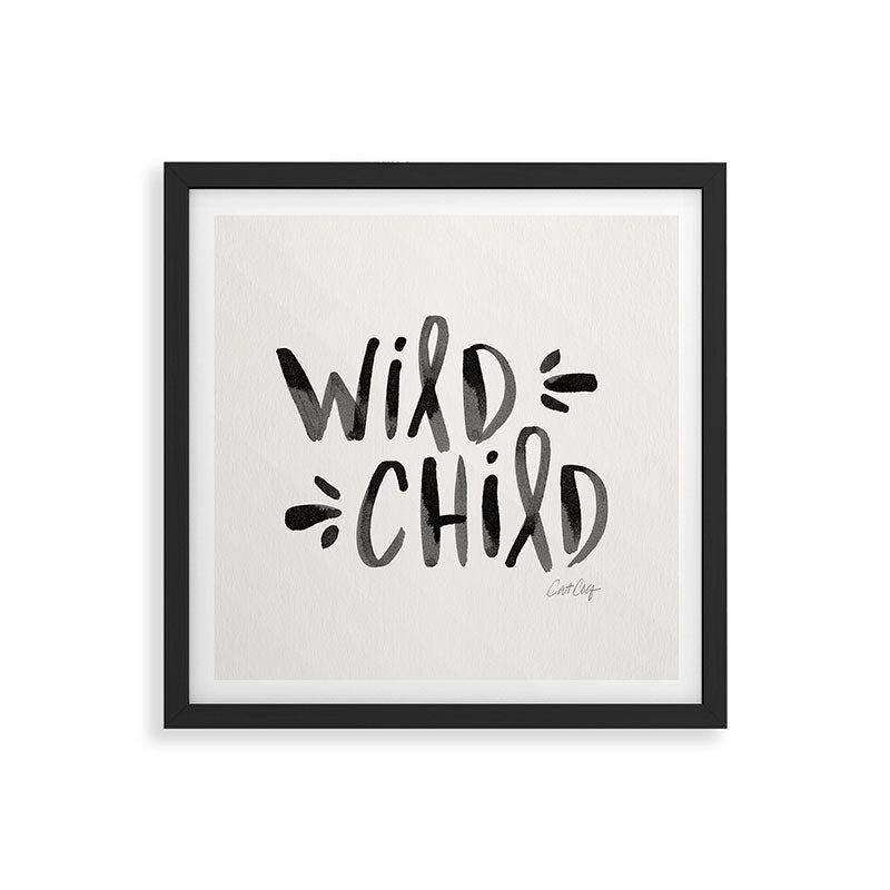 Wild Child - Black Framed Art Print Gallery Image 7