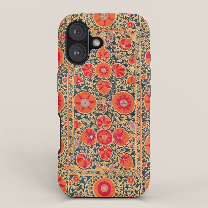 Kermina Suzani Uzbekistan Print iPhone Case Gallery Image 1