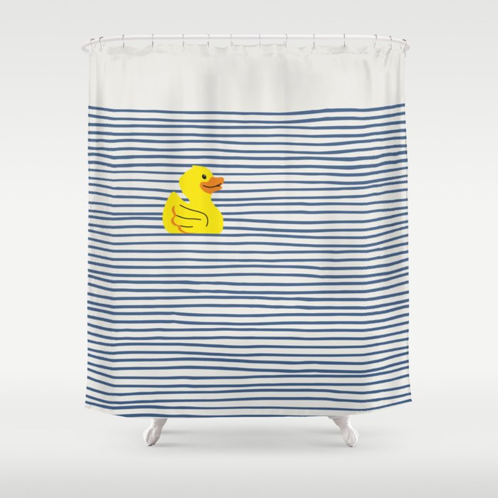 Yellow rubber ducky Shower Curtain Gallery Image 1