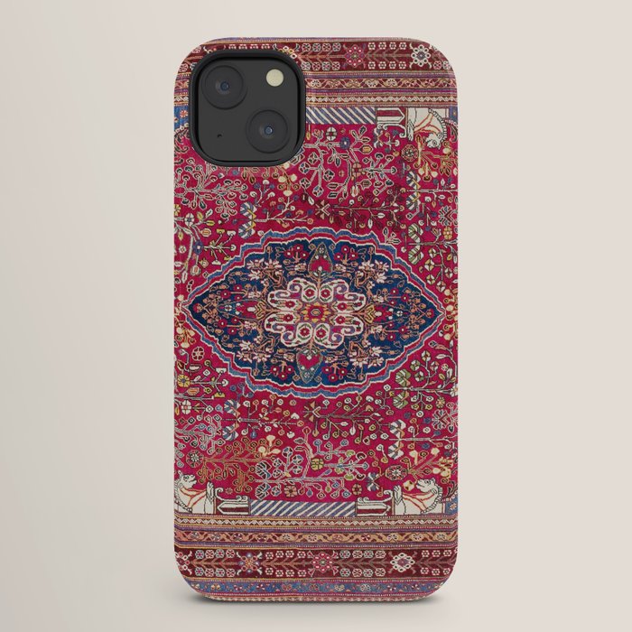 Qashqaâi Antique Fars Persian Rug Print iPhone Case Gallery Image 26
