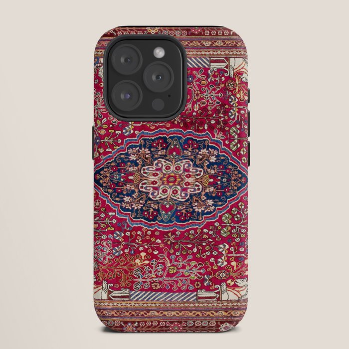 Qashqaâi Antique Fars Persian Rug Print iPhone Case Gallery Image 11