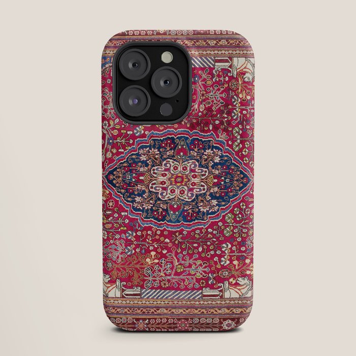 Qashqaâi Antique Fars Persian Rug Print iPhone Case Gallery Image 19