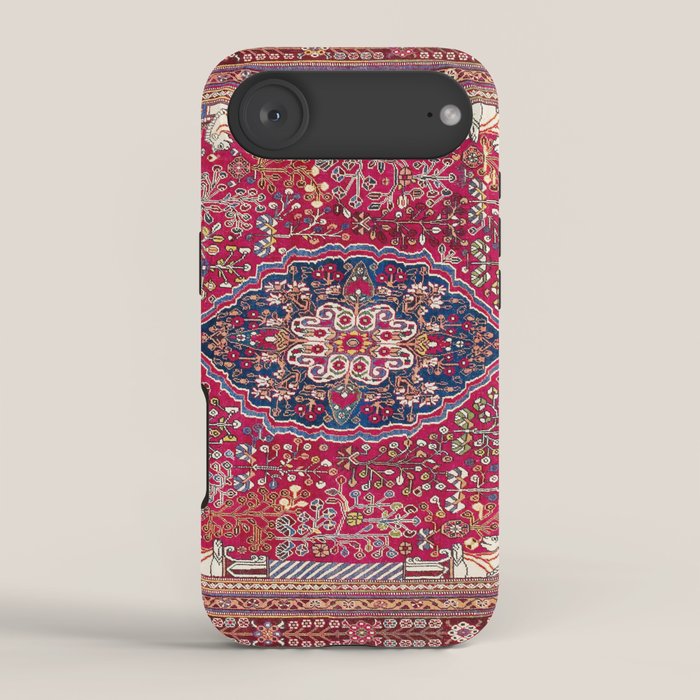Qashqaâi Antique Fars Persian Rug Print iPhone Case Gallery Image 2