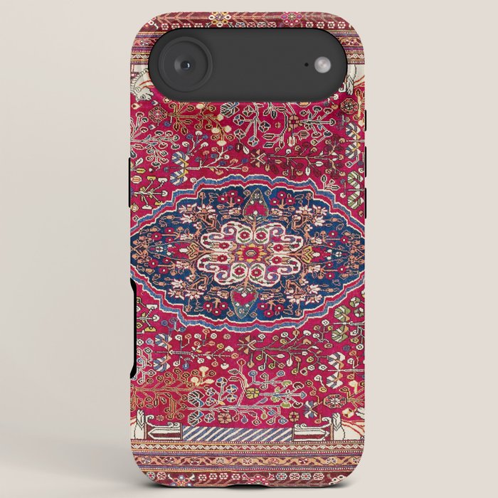 Qashqaâi Antique Fars Persian Rug Print iPhone Case Gallery Image 6