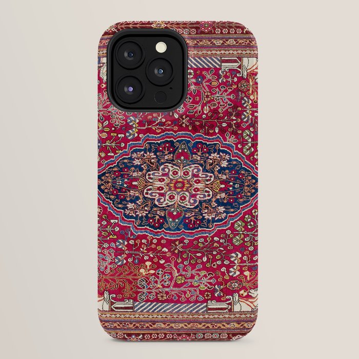 Qashqaâi Antique Fars Persian Rug Print iPhone Case Gallery Image 32