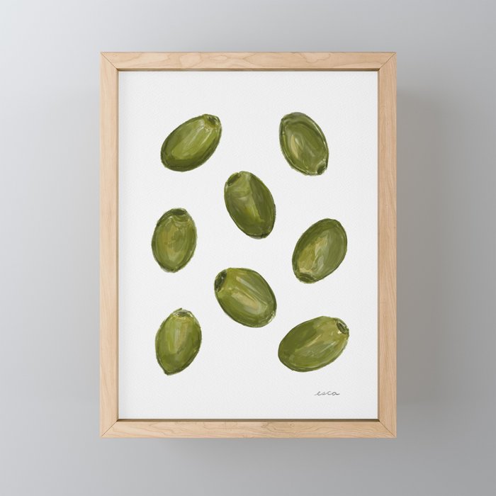 Green Olives Mini Art Print Gallery Image 1