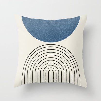 Arch Balance Blue Throw Pillow Gallery Image 3