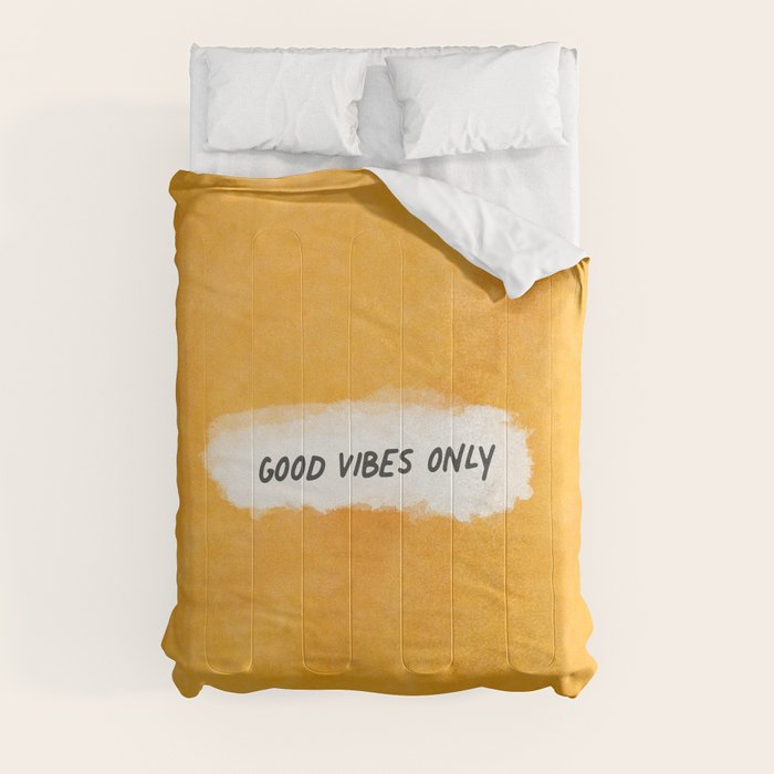 Good Vibes Only: Yellow Canvas Edition Comforter Gallery Image 3