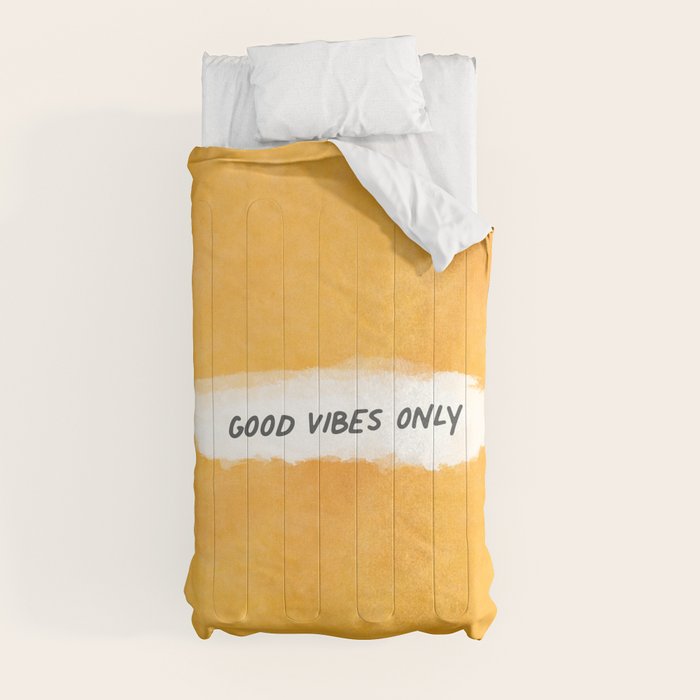 Good Vibes Only: Yellow Canvas Edition Comforter Gallery Image 4