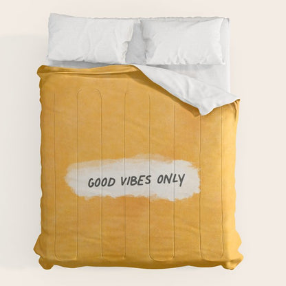 Good Vibes Only: Yellow Canvas Edition Comforter Gallery Image 7