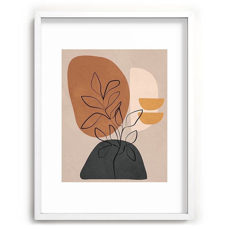 Abstract Minimal Plant 1 Framed Art Print Gallery Image 78