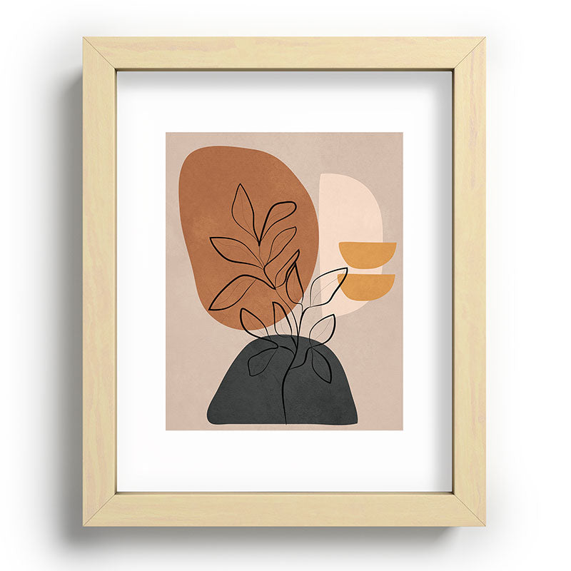 Abstract Minimal Plant 1 Framed Art Print Gallery Image 70