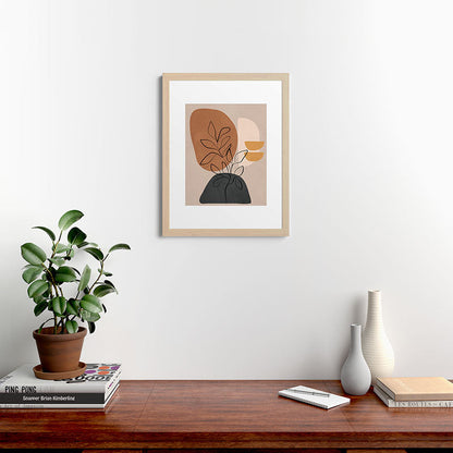 Abstract Minimal Plant 1 Framed Art Print Gallery Image 47