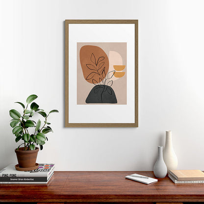 Abstract Minimal Plant 1 Framed Art Print Gallery Image 41