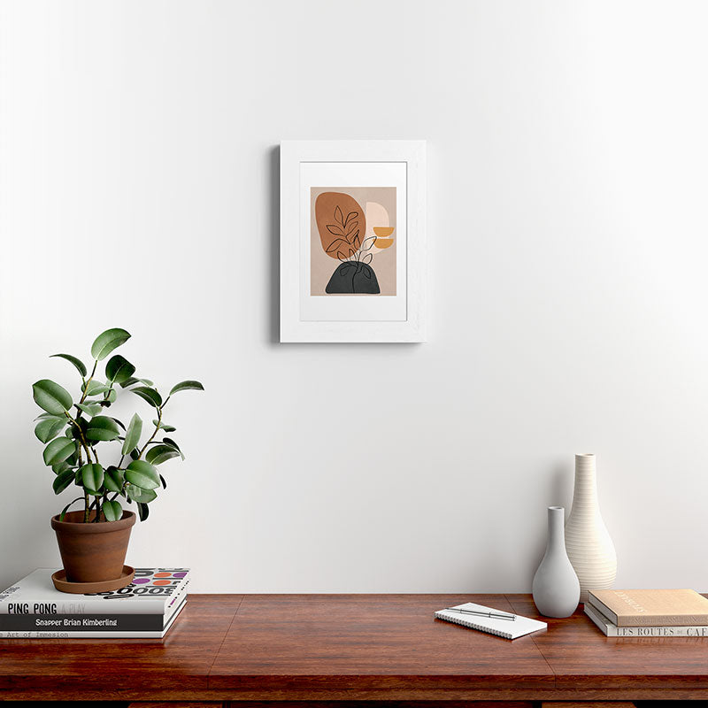 Abstract Minimal Plant 1 Framed Art Print Gallery Image 52
