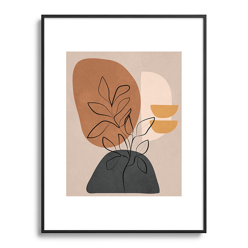 Abstract Minimal Plant 1 Framed Art Print Gallery Image 84