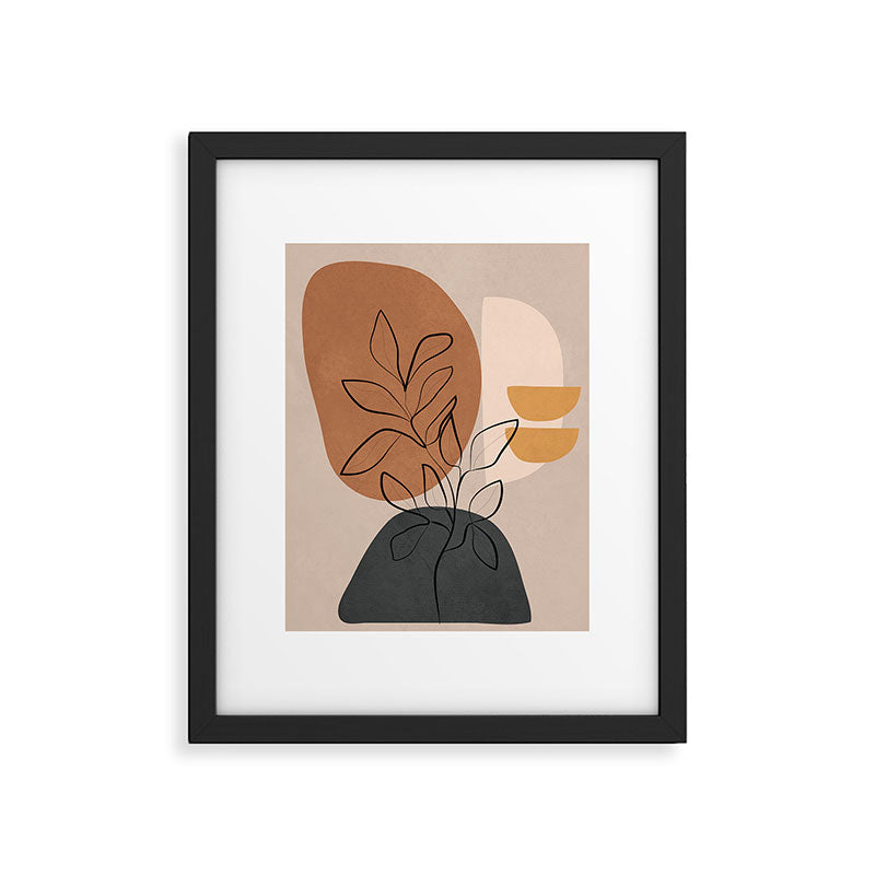 Abstract Minimal Plant 1 Framed Art Print Gallery Image 1