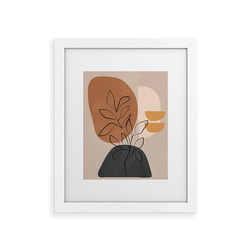 Abstract Minimal Plant 1 Framed Art Print Gallery Image 53