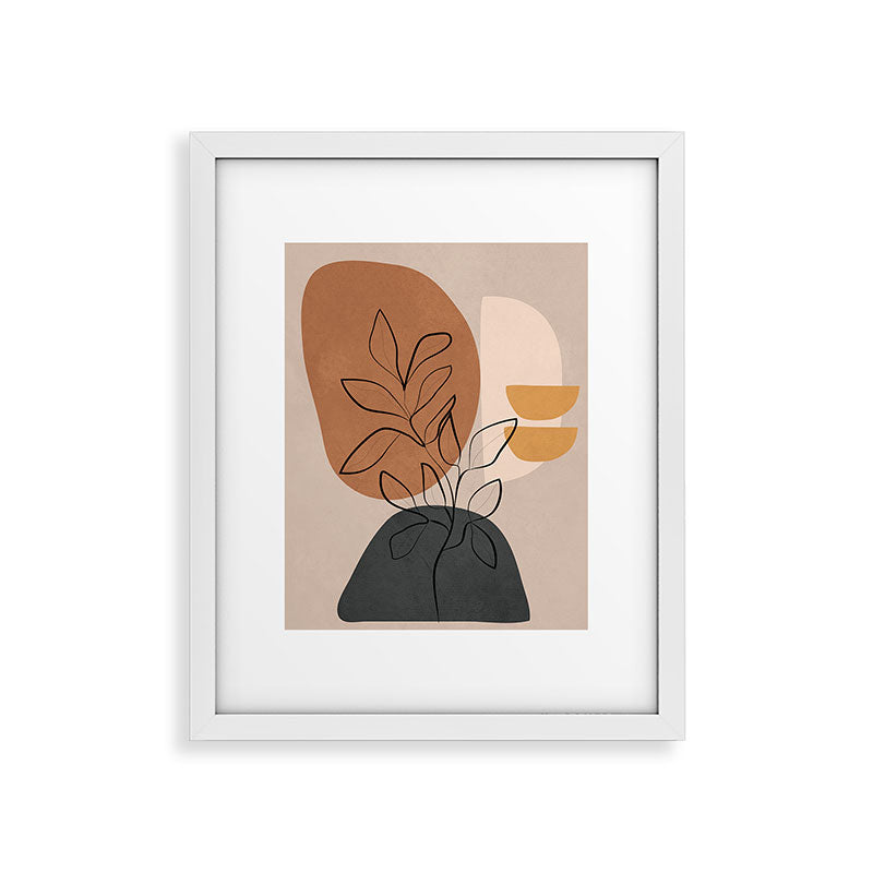 Abstract Minimal Plant 1 Framed Art Print Gallery Image 23