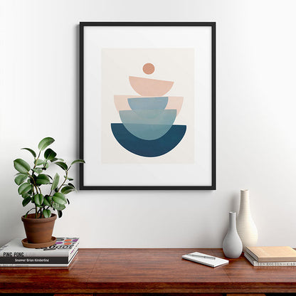 Abstract Minimal Shapes 31 Framed Art Print Gallery Image 9