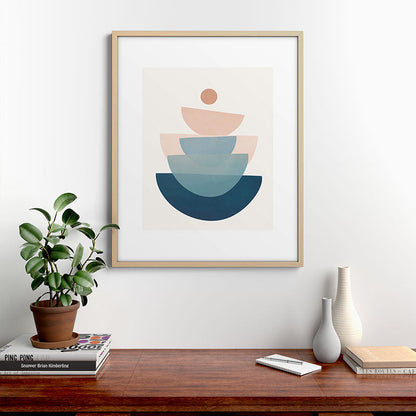 Abstract Minimal Shapes 31 Framed Art Print Gallery Image 29