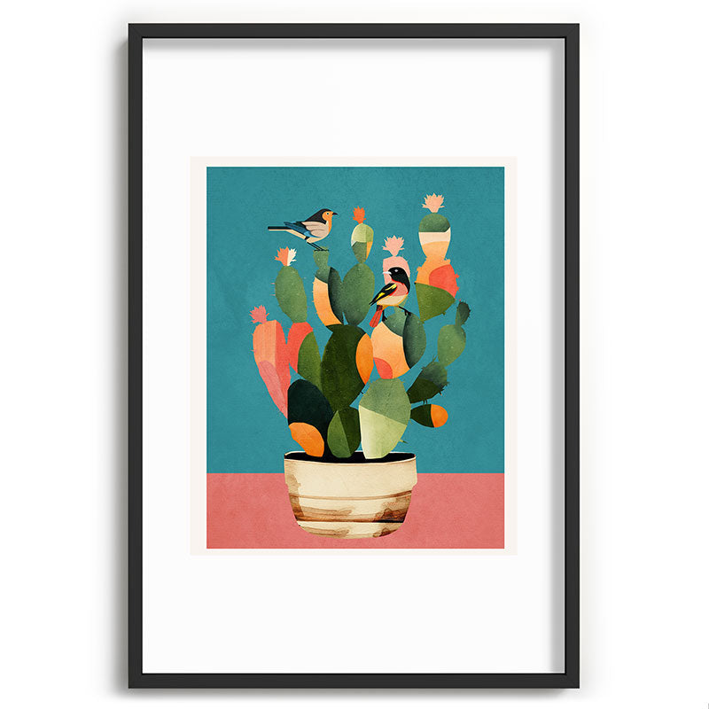 Cactus and Birds 2 Framed Art Print Gallery Image 62