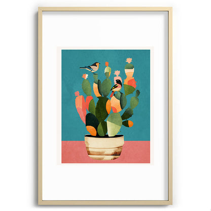 Cactus and Birds 2 Framed Art Print Gallery Image 74
