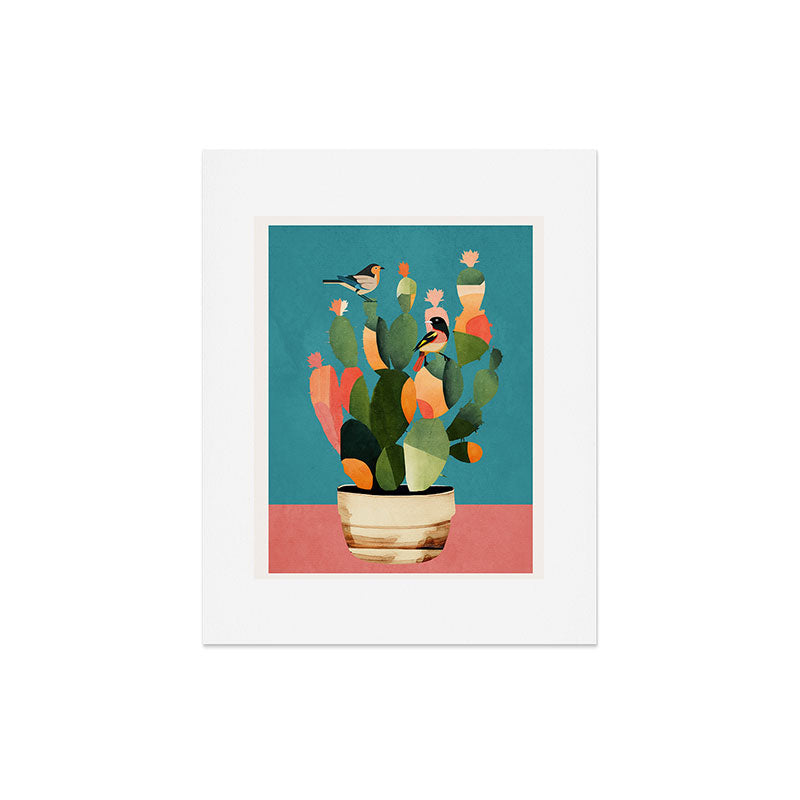Cactus and Birds 2 Art Print Gallery Image 5