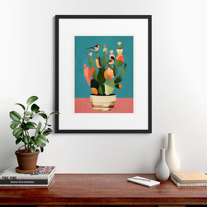 Cactus and Birds 2 Framed Art Print Gallery Image 35