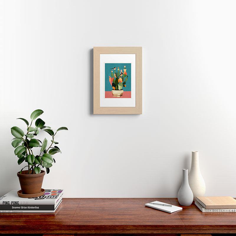 Cactus and Birds 2 Framed Art Print Gallery Image 45