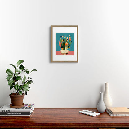 Cactus and Birds 2 Framed Art Print Gallery Image 10