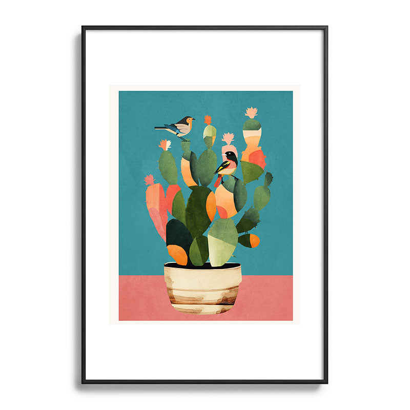 Cactus and Birds 2 Framed Art Print Gallery Image 83