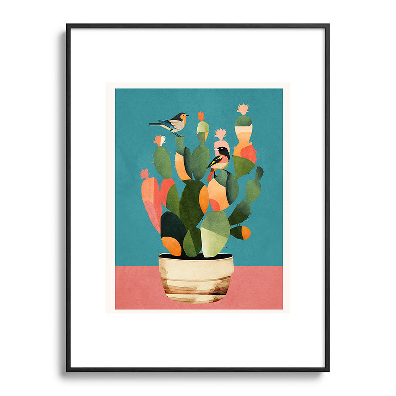 Cactus and Birds 2 Framed Art Print Gallery Image 84